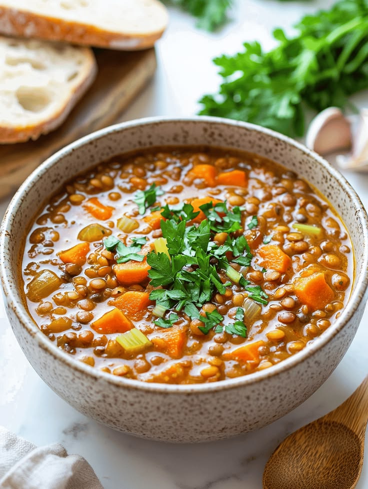 شوربة عدس وخضار 