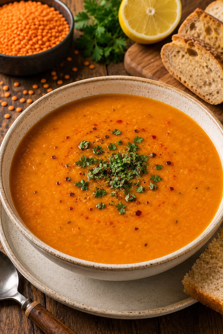 شوربة عدس ورز